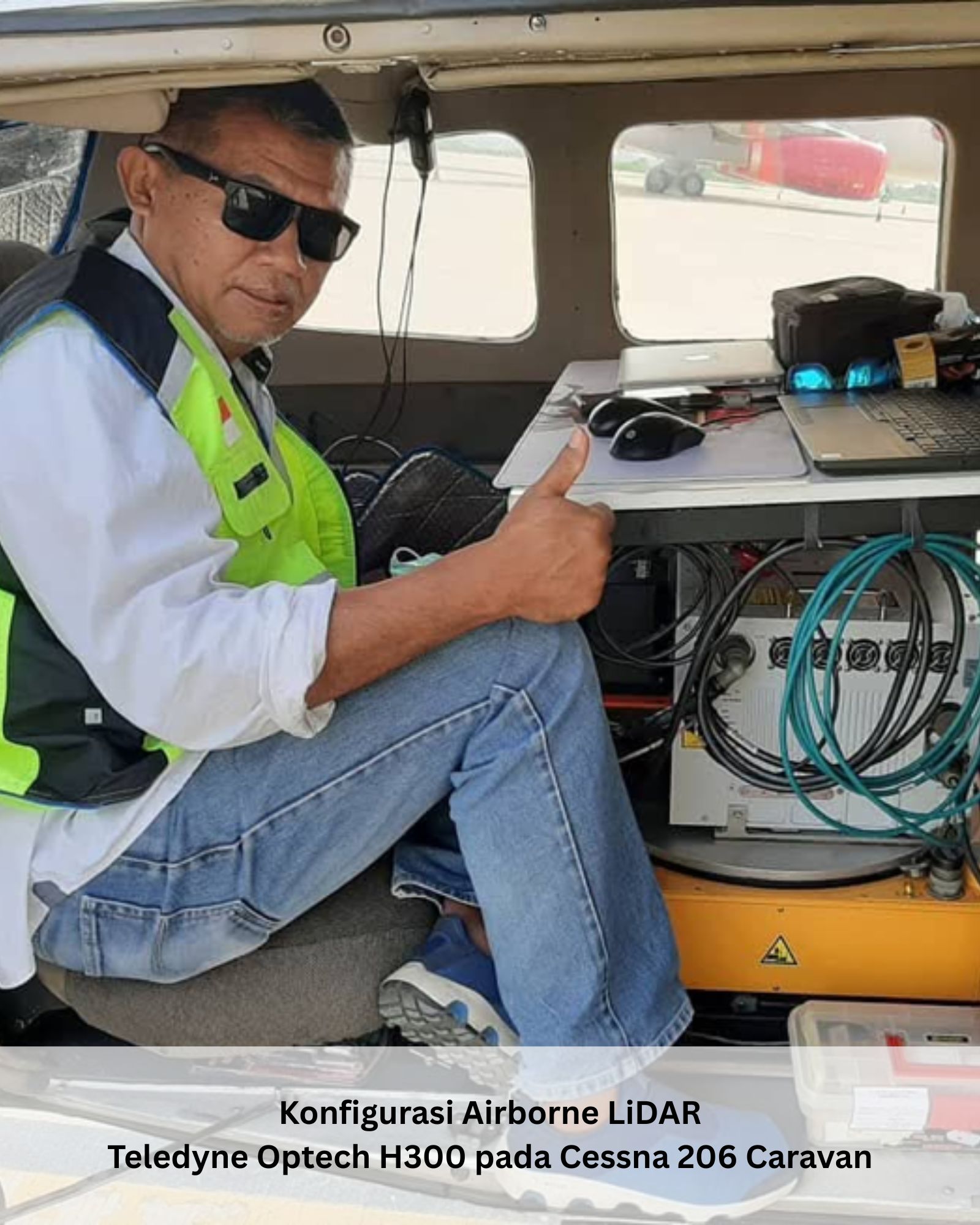 Konfigurasi Airborne LiDAR Teledyne Optech H300 pada Cessna 206 Caravan
