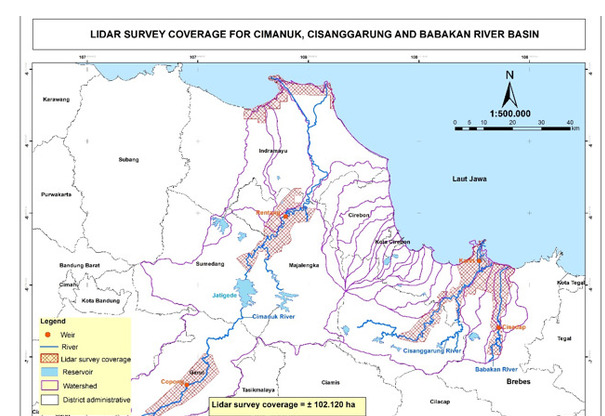 Lidar And Digital Aerial Photography Acquisition Under Preparation of Cimanuk Cisanggarung River Basin Flood Management Projects in West and Central Java Province, Accelerating Infrastructure Delivery Through Better Engineering Service Project (ESP), ADB Loan No. 3455-INO